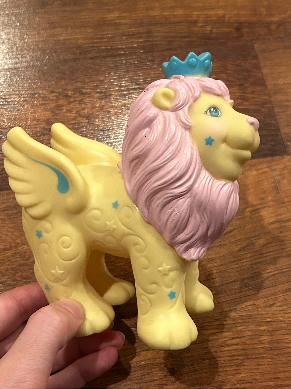 1986 Moon Dreamers Roary Flying Lion Doll Figure 80s Vintage Hasbro Pastel Stars